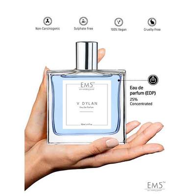 EM5 V Dylan Perfume for Men - Eau De Parfum Spray, Aromatic Woody Fresh 50 ml - Men Perfumes (Edt/Edp)