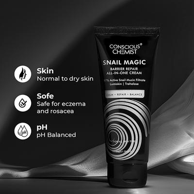 Conscious Chemist Snail Magic Skin Barrier Repair All In One Cream 50 gm - Face Moisturizers