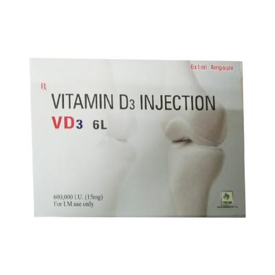 V D3 6L Injection 1ml - Supplements-Vit