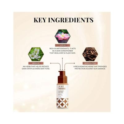 Just Herbs Hyndrating Skin Tint Bb Cream Foundation For Pores, Blemish & Skin Tone, Porcelain 40 ml - Foundation