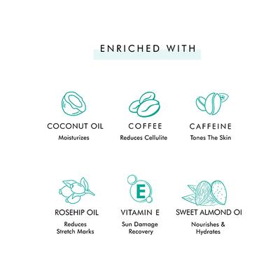 mCaffeine Cellulite & Stretch Mark Reduction Duo 200 gm - Face Scrubs