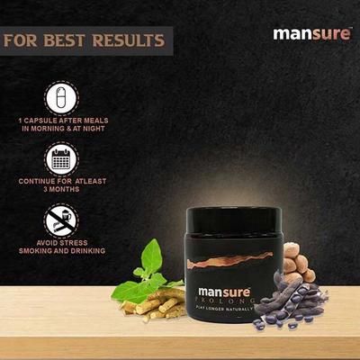 ManSure PROLONG for Men's Health - 1 Pack (60 Capsules) 1's - Sexual Care
