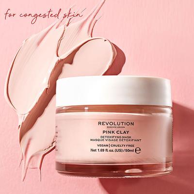 Revolution Skincare Pink Clay Detoxifying Face Mask 50 ml - Masks & Peels