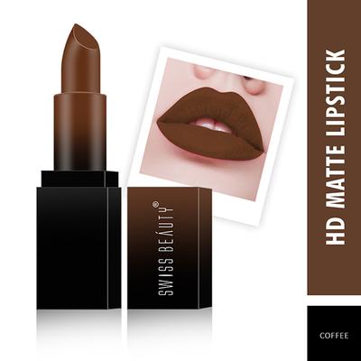 Swiss Beauty HD Matte Lipstick - (18 Coffee) 3.5gm - Lipsticks