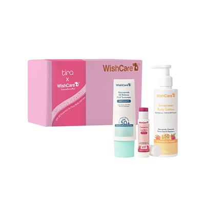 WishCare Head to Toe Sun Protection Kit with SPF 50 Niacinamide Oil Ceramide Lip Balm , SPF 50 PA+++ 1's - Face Sunscreen