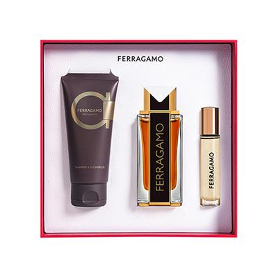 Salvatore Ferragamo Spicy Leather (Eau De Parfum 100ml + Shampoo & ShowerGel 100ml + Pen Spray 10ml) 1's - Men Perfumes (Edt/Edp)
