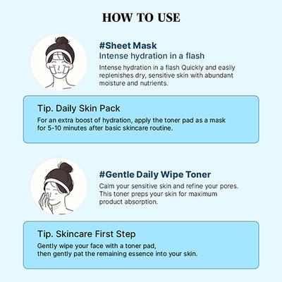 Mixsoon Hyaluronic Acid Toner Pad Hydrating & Soothing Exfoliating Pads for Dewy Skin 180 ml - Toners