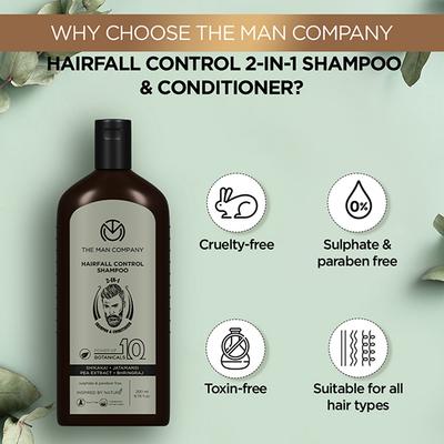 The Man Company Hairfall Control 2-in-1 Shampoo & Conditioner for Men 200 ml - Shampoos