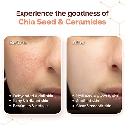 Mamaearth Chia Oil-Free Moisturizer with Chia Seed & Ceramides for Healthy Skin Barrier 80 gm - Face Moisturizers