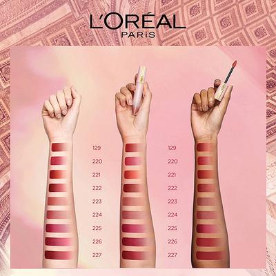 L'Oreal Paris Chiffon Signature Liquid Lipstick, 222 Impassion 7 ml - Liquid Lipsticks