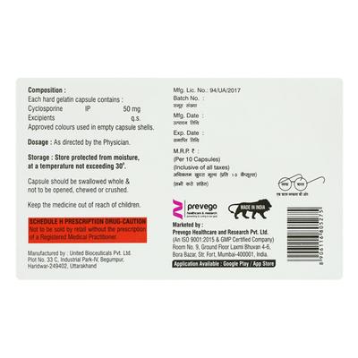 CYCLOPYURIN 50 Capsule 10's - Auto Immune Disease-Imm