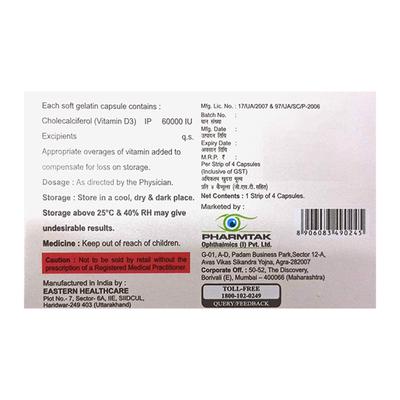 CACY D3 Softgel Capsule 4's - Supplements-Vit