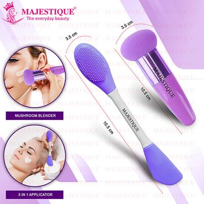 Majestique Face Cleansing Pad, Mushroom Blender and Facial Applicator - 3Pcs/Multicolor 1's - Facial Wipes & Tissues