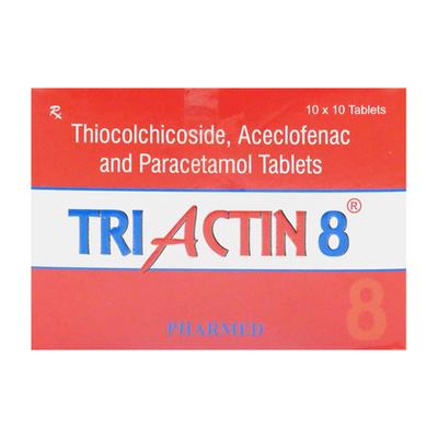 Triactin 8mg Tablet 10'S - Muscle Spasm-Mus