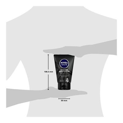 Nivea Men Deep Impact Face & Beard Wash - Intense Clean 100 gm - Face Wash & Cleansers