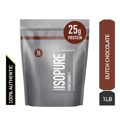 Isopure Low Carb Protein Powder - Dutch Chocolate 1 lb - Protein Drink