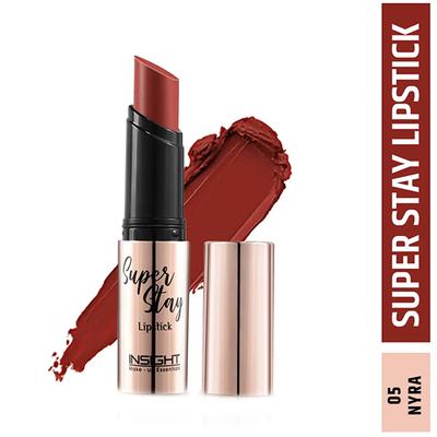 Insight Cosmetics Super Stay Lipstick - Nyra (05) Infused with Argan & Vitamin E Oil 7gm - Lipsticks