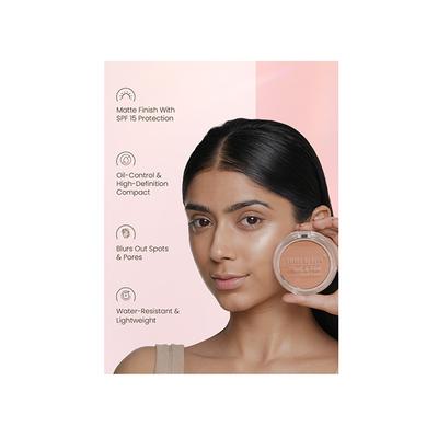 Swiss Beauty Prime and Fine Matte Pressed Powder - (Natural Beige ) 8 gm - Compact Powder