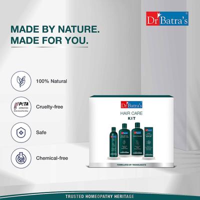 Dr. Batra's Hair Care Kit (Hair Oil 200 ml, Shampoo 200 ml, Conditioner 200 ml & Hair Vitalizing Serum 125 ml) - Shampoos