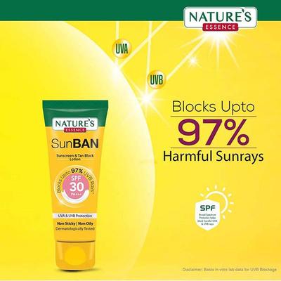 Nature'S Essence Sunban Spf 30 Pa+++ Sunscreen & Tan Block Lotion 60 ml - Face Sunscreen