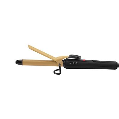 Vega Ease Curl Hair Curler 25 mm With Ceramic Coated Barrel (VHCH-02) Black 1's - Multi-Stylers