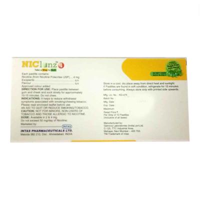 Niclonz 4 Sugar Free Mint Flavour Pastille 10'S - Smoking cessation