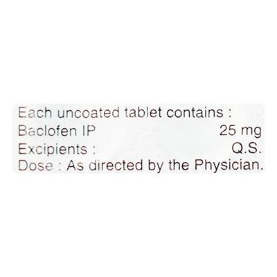 Baclof 25mg Tablet 10'S - Muscle Cramps/Spasticity-Mus