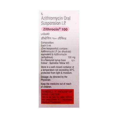 ZITHROCIN 100 BANANA FLAVOUR Liquid 15ml - Bacterial Infections-Mac