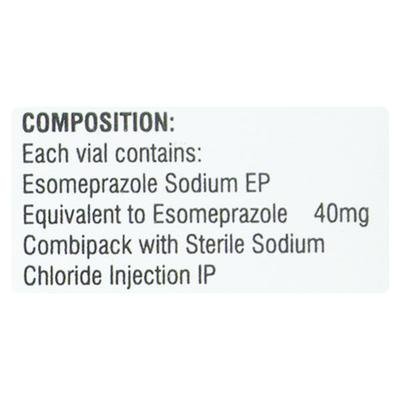 Esoz 40mg Injection 1's - Ulcer/Reflux/Flatulence-Aaa