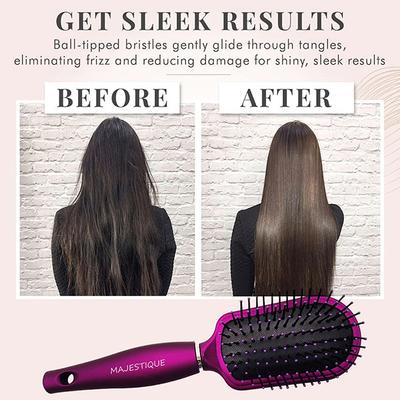 Majestique Purple Detangler Brush - Ultra-Soft Tipped Nylon, Glides Through Tangles 1's - Hair Brushes