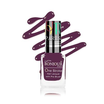 Bonjour Paris Satin Matte Nail Polish (Dark Purple) 9 ml - Nail Polish