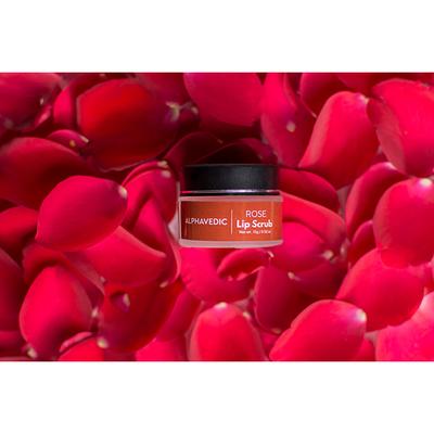 Alphavedic Rose Lip Scrub 15 gm - Lip Scrubs