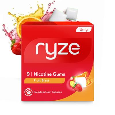 Ryze 2 mg Nicotine Gums - Fruit Blast 9's - Nicotine Gums/Lozenges