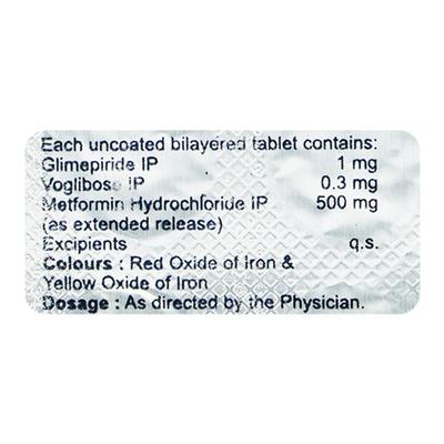 Switglim MV 1/500/0.3mg Tablet 10'S - Diabetes-Ant