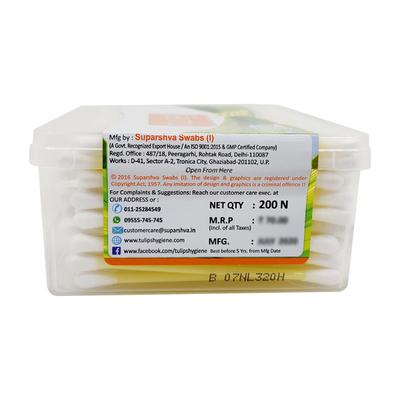 Tulips Cotton Swabs - Flat Box 200's - Cotton Buds & Balls