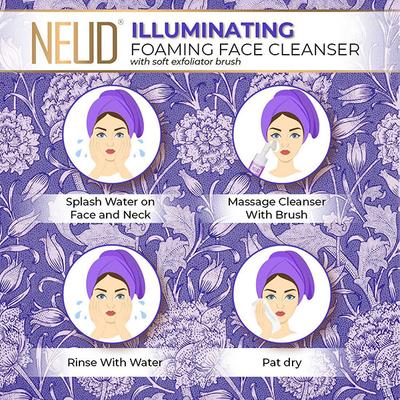 NEUD Illuminating Foaming Face Cleanser With Kumkumadi Oil and Green Tea 150 ml - Skin-Treatment