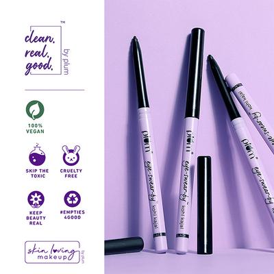 Plum Eye-Swear-By Kohl Kajal - Creamy Smooth Deep Black 0.35gm - Kajal & Kohls