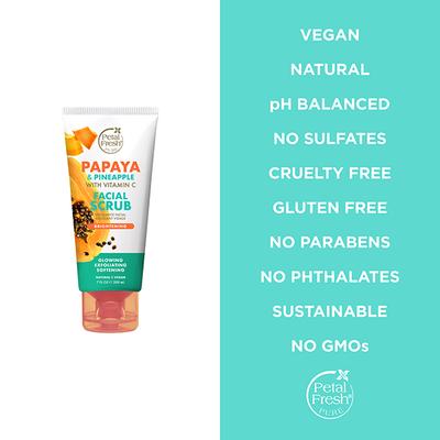 Petal Fresh Brightening Papaya Facial Scrub With Vitamin C 200 ml - Scrubs & Exfoliants