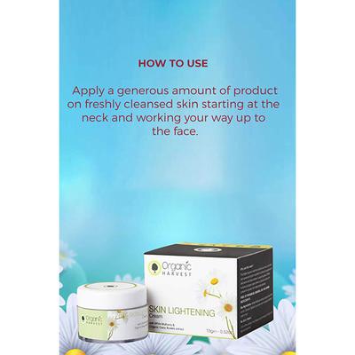 Organic Harvest Skin Lightening Cream 15 gm - Face Creams
