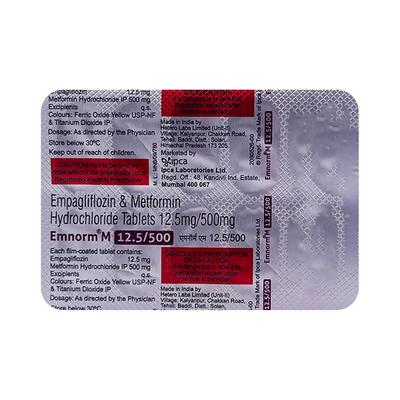 EMNORM M 12.5/500 Tablet 10's - Diabetes-Ant