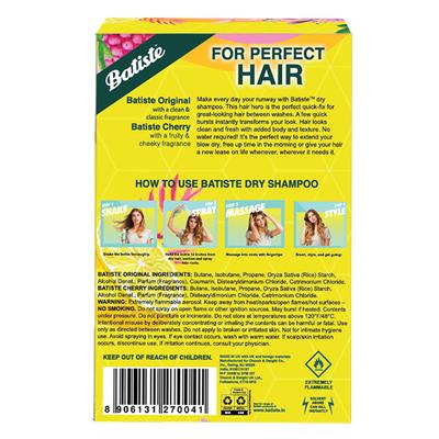 Batiste Dry Hair Shampoo - Clean & Classic Original 50 ml + Fruity & Cheeky Cherry 50 ml - Dry Shampoos & Conditioners