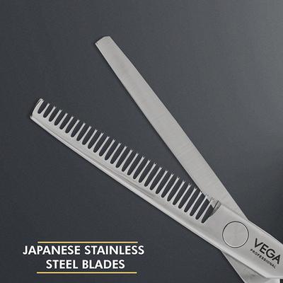 Vega Professional Micro Cut 30 Thinning Silver Line Hairdressing Scissor (VPVSC-25) 1's - Grooming Kits