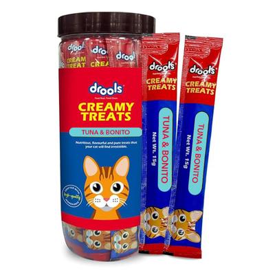 Drools Creamy Treats For Cat - Tuna&Bonito (Pack Of 25 x 15gm) 1's - Petfood
