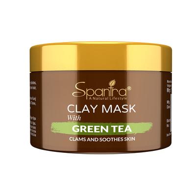 Spantra Green Tea Clay Mask 125 gm - Masks & Peels
