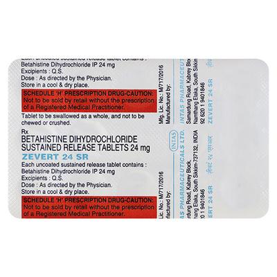 Zevert SR 24mg Tablet 14'S - Vertigo-Ant