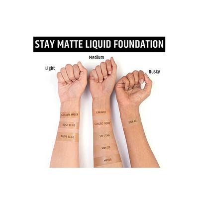 Insight Cosmetics Stay Matte Liquid Foundation -Golden Amber 30 ml - Foundation