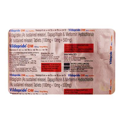 VILDAPRIDE DM 100/10/500mg Tablet 10's - Diabetes-Ant