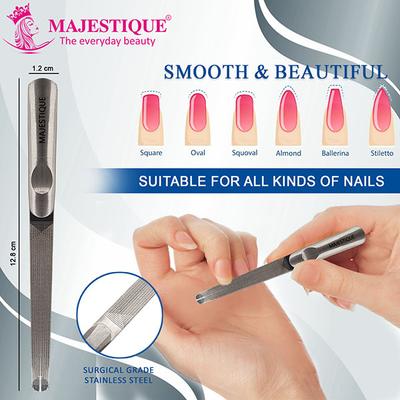 Majestique Nail File Pinhole Design Stainless Steel Removes Dead Skin Nail Files 1's - Manicure & Pedicure Kits