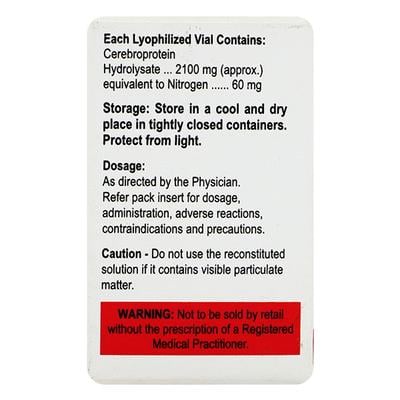 CEREHENZ 60 Injection 1's - Nootropics And Neurotrophics