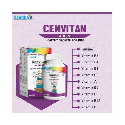 Healthvit Cenvitan Taurine Healthy Growth for Kids- Tablets 60's - General Health